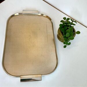 VINTAGE Midcentury Modern 50s Bar Cart Aluminum Tray Made In England